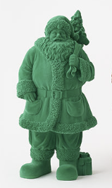 180 Degree Large Flocked Santa