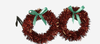 180 Degree Christmas Wreath Glasses
