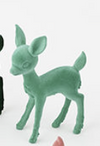 180 Degree 50's Flocked Standing Reindeer