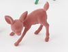 180 Degree 50's Flocked Standing Reindeer