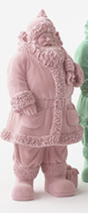 180 Degree Small Flocked Santa