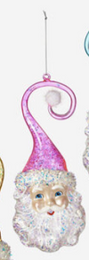 180 Degree Santa Multicolored Swirl Hat Ornament