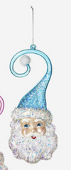 180 Degree Santa Multicolored Swirl Hat Ornament