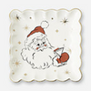 180 Degree Holiday Cheers Scalloped Square Plate