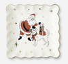180 Degree Holiday Cheers Scalloped Square Plate
