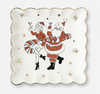 180 Degree Holiday Cheers Scalloped Square Plate
