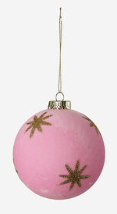 180 Degree Flocked Star Ball Ornament