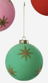 180 Degree Flocked Star Ball Ornament
