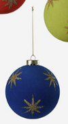 180 Degree Flocked Star Ball Ornament
