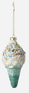 180 Degree Ice Cream Cone Ornament