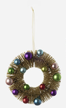 180 Degree Shiny Ball Wreath Ornament