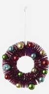 180 Degree Shiny Ball Wreath Ornament