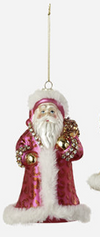 180 Degree Leopard Coat Santa Ornament