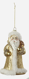 180 Degree Leopard Coat Santa Ornament