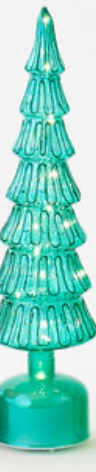 180 Degree Revolving Lighted Glass Tree