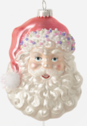 180 Degree Fancy Santa Head Ornament