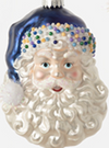 180 Degree Fancy Santa Head Ornament
