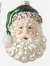 180 Degree Fancy Santa Head Ornament