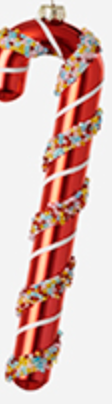 180 Degree Candy Cane Ornaments