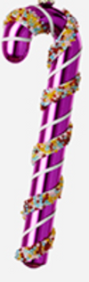 180 Degree Candy Cane Ornaments
