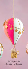 Glitterville Hot Air Balloon Ornament