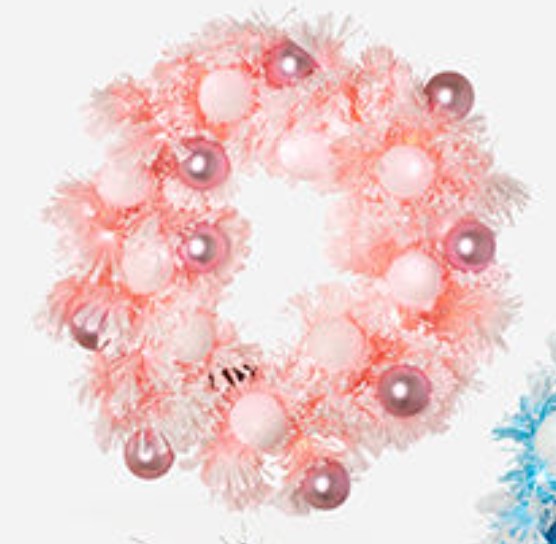 180 Degree Colorful Fiber Optic Wreath