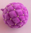 Glitterville Flocked Trapunto Ball Ornament
