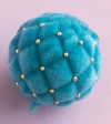 Glitterville Flocked Trapunto Ball Ornament