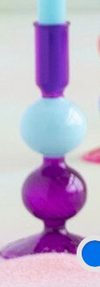 Glitterville Fluted Taper Candle Holder