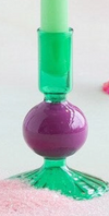 Glitterville Fluted Taper Candle Holder