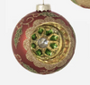 180 Degree Holly Reflector Ball Ornament