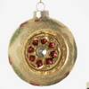 180 Degree Holly Reflector Ball Ornament