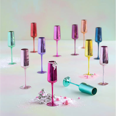 Glitterville Reflective Glass Flute