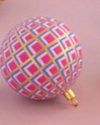 Glitterville Art Deco Plaid Ball Ornaments