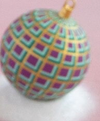 Glitterville Art Deco Plaid Ball Ornaments