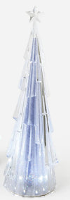 180 Degree Large Faceted Lit Tree