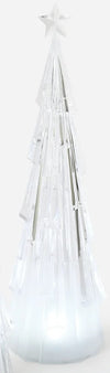 180 Degree Large Faceted Lit Tree