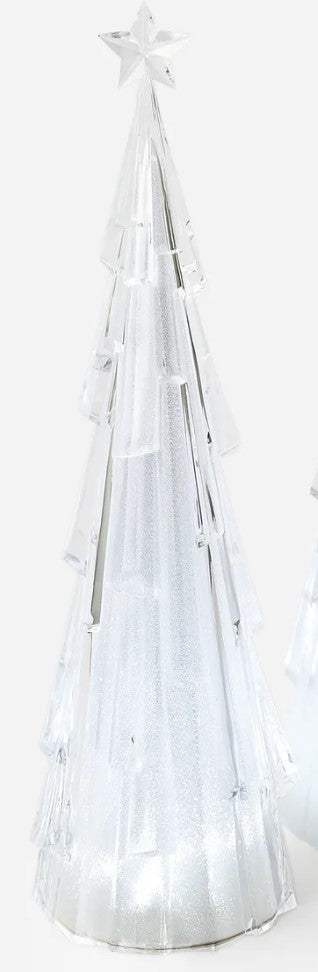 180 Degree Large Faceted Lit Tree