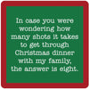 Drinks on Me XMAS Shots Coaster