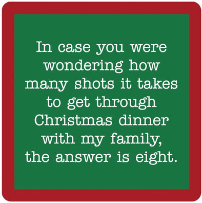 Drinks on Me XMAS Shots Coaster