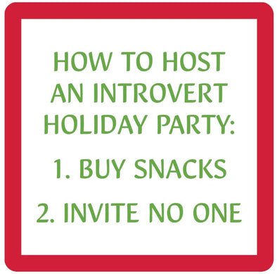 Drinks on Me XMAS Introvert Coaster