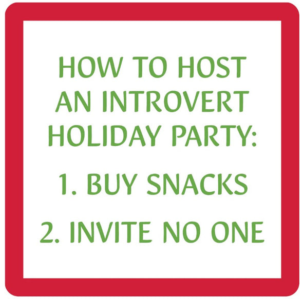 Drinks on Me XMAS Introvert Coaster