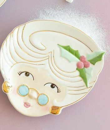 Glitterville Mrs. Papa Noel Plate