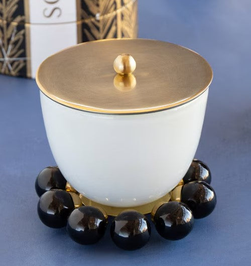 Glitterville Large B&W Candle Couturier