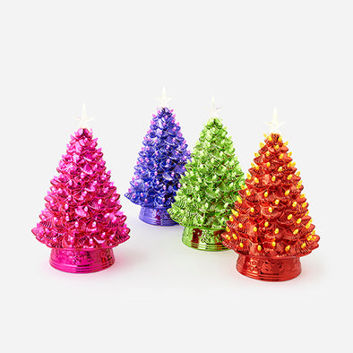 180 Degree Large Metallic Tree with LED light