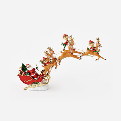 180 Degree Santa in Sleigh with Flying Reindeer