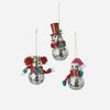 180 Degree Mirrored Ball Snowman Ornament