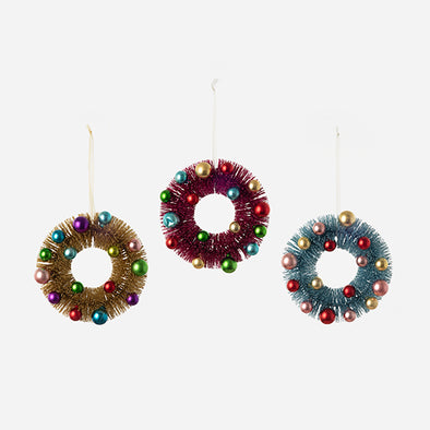 180 Degree Shiny Ball Wreath Ornament