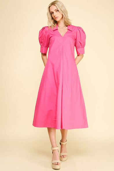 pinch pleat dress One Hundred Stars Giant Willow Blue Pinch Pleat Dress