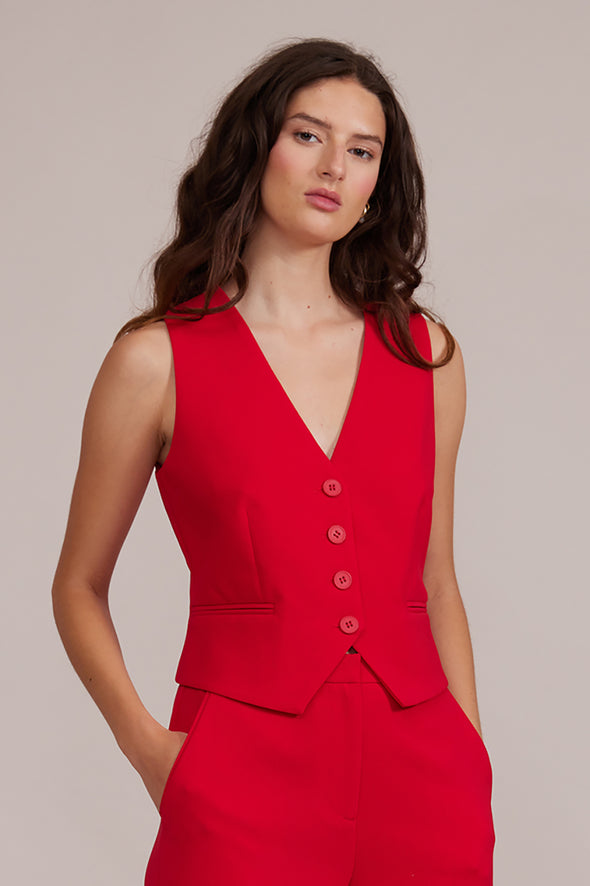 Lucy Paris Red Drew Vest